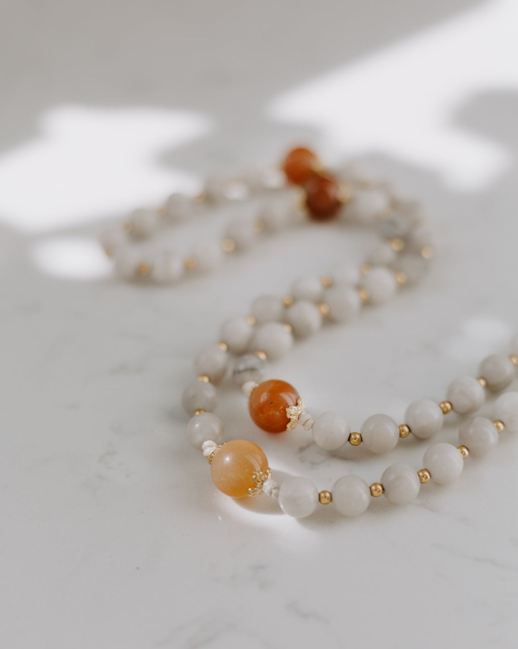 Fatima Rosary closeup of bead details