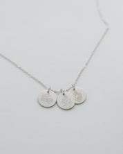 Silver Heavenly Hearts Necklace detail shot