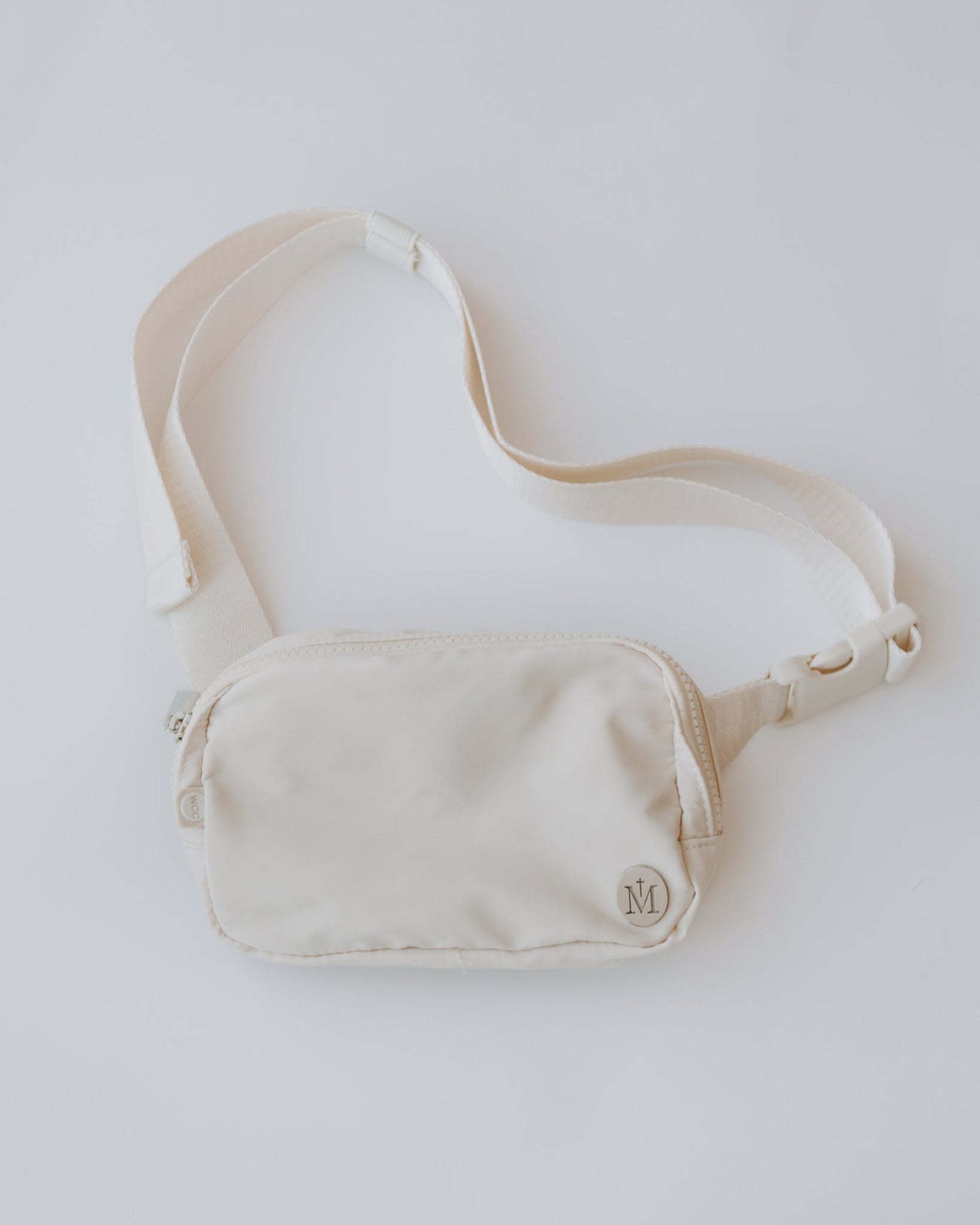 cream belt bag lululemon Marian Belt Bag – Aesthetic Catholic Crossbody Bag for Christian Woman Cream