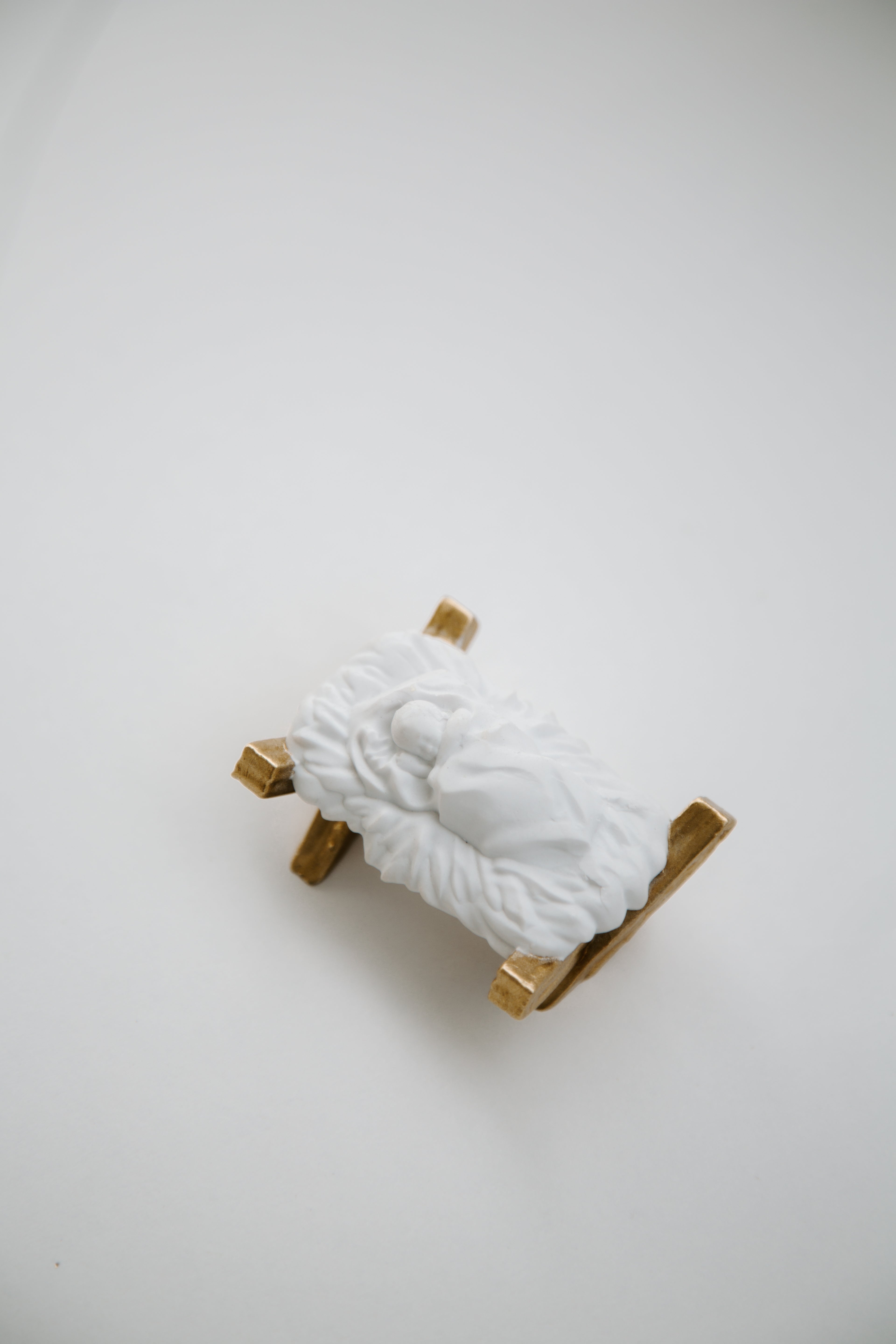 Baby jesus nativity set on a white background