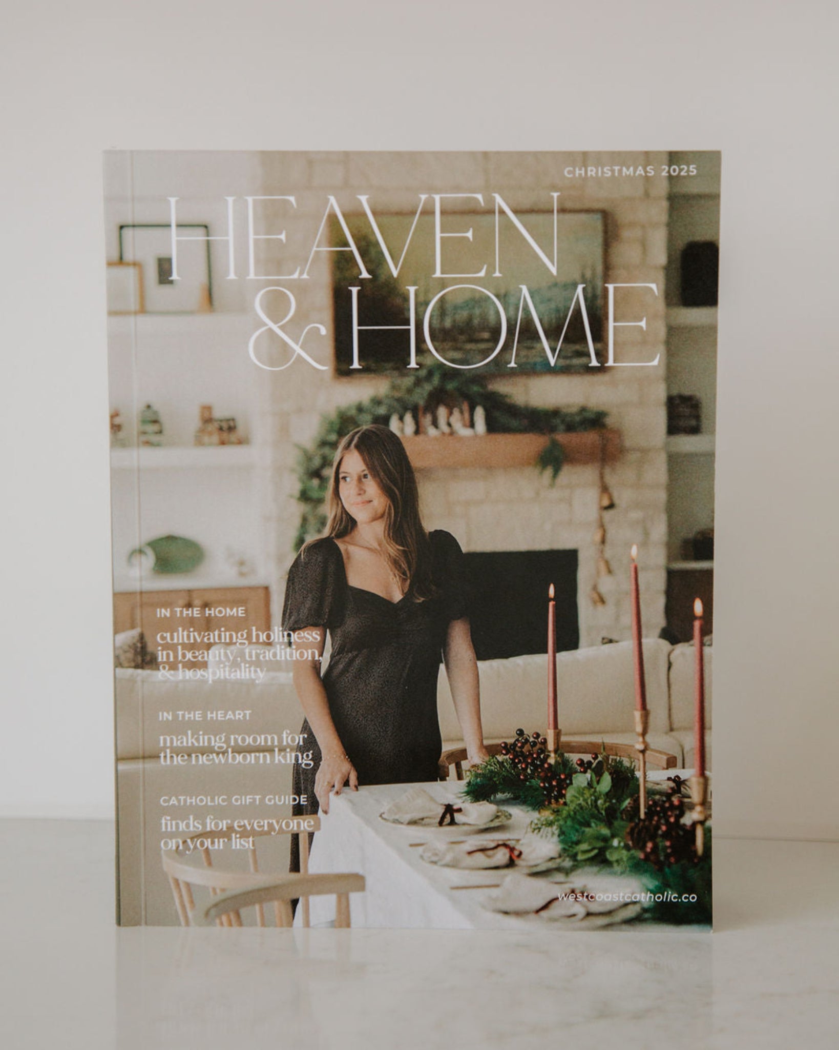 Magazine cover titled 'Heaven & Home' featuring a woman in a kitchen.