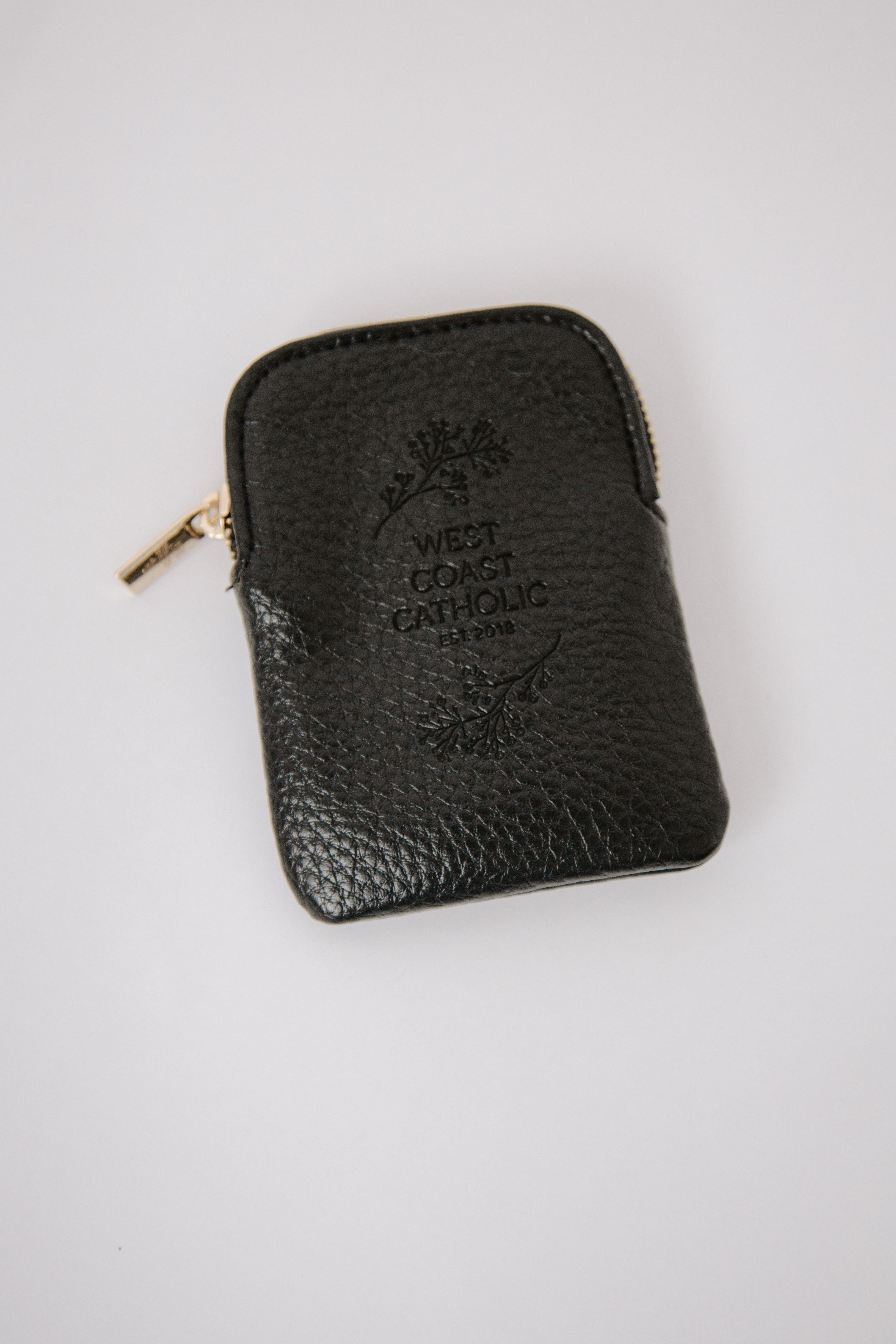Leather Rosary Pouch – Durable Travel Case for Catholic Prayer