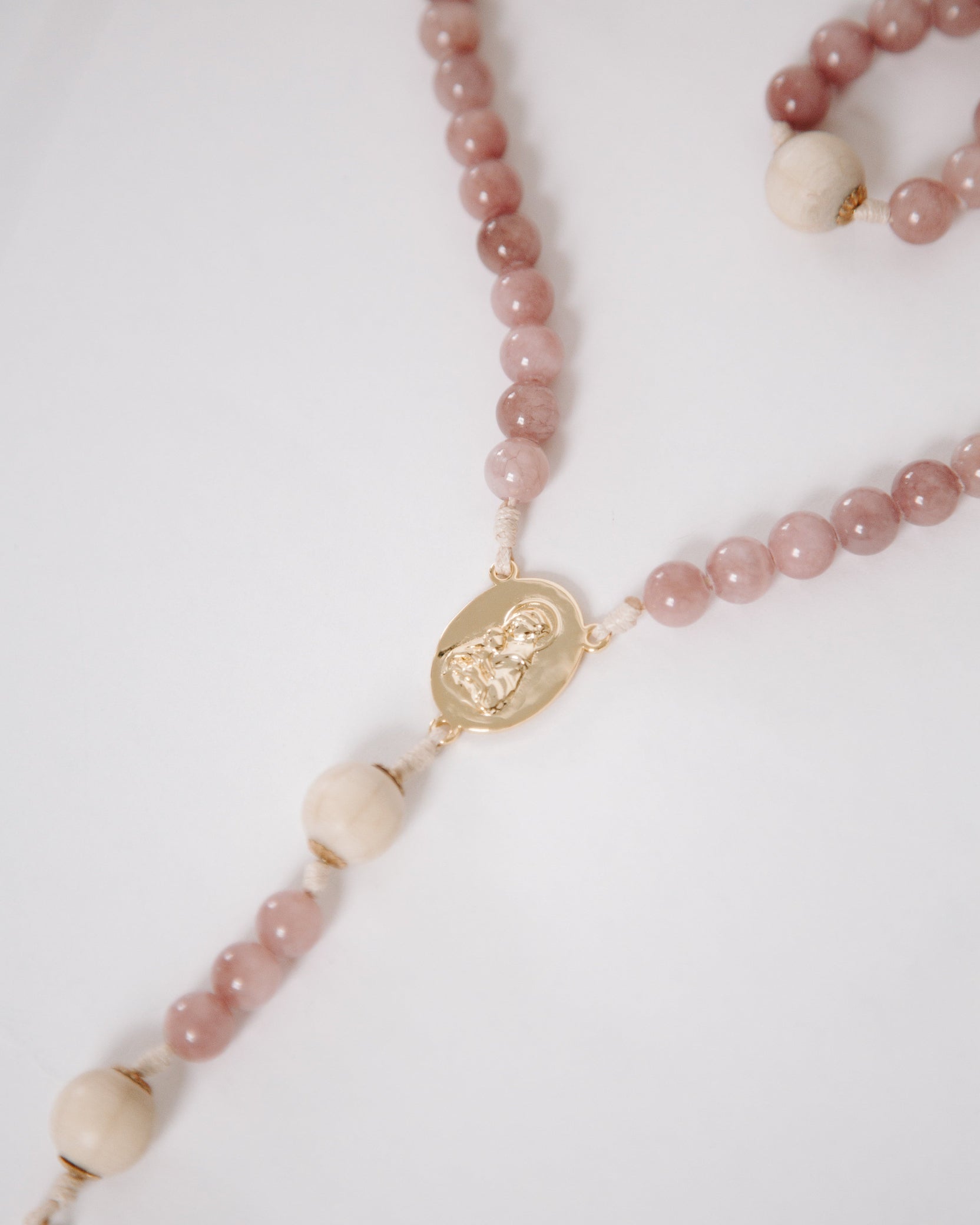 Mother of God Rosary medal detail photo
