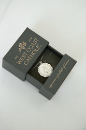 Our Lady of Grace miraculous medal silver necklace with box 1