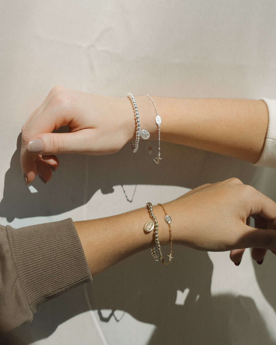 Miraculous Medal Beaded Bracelet