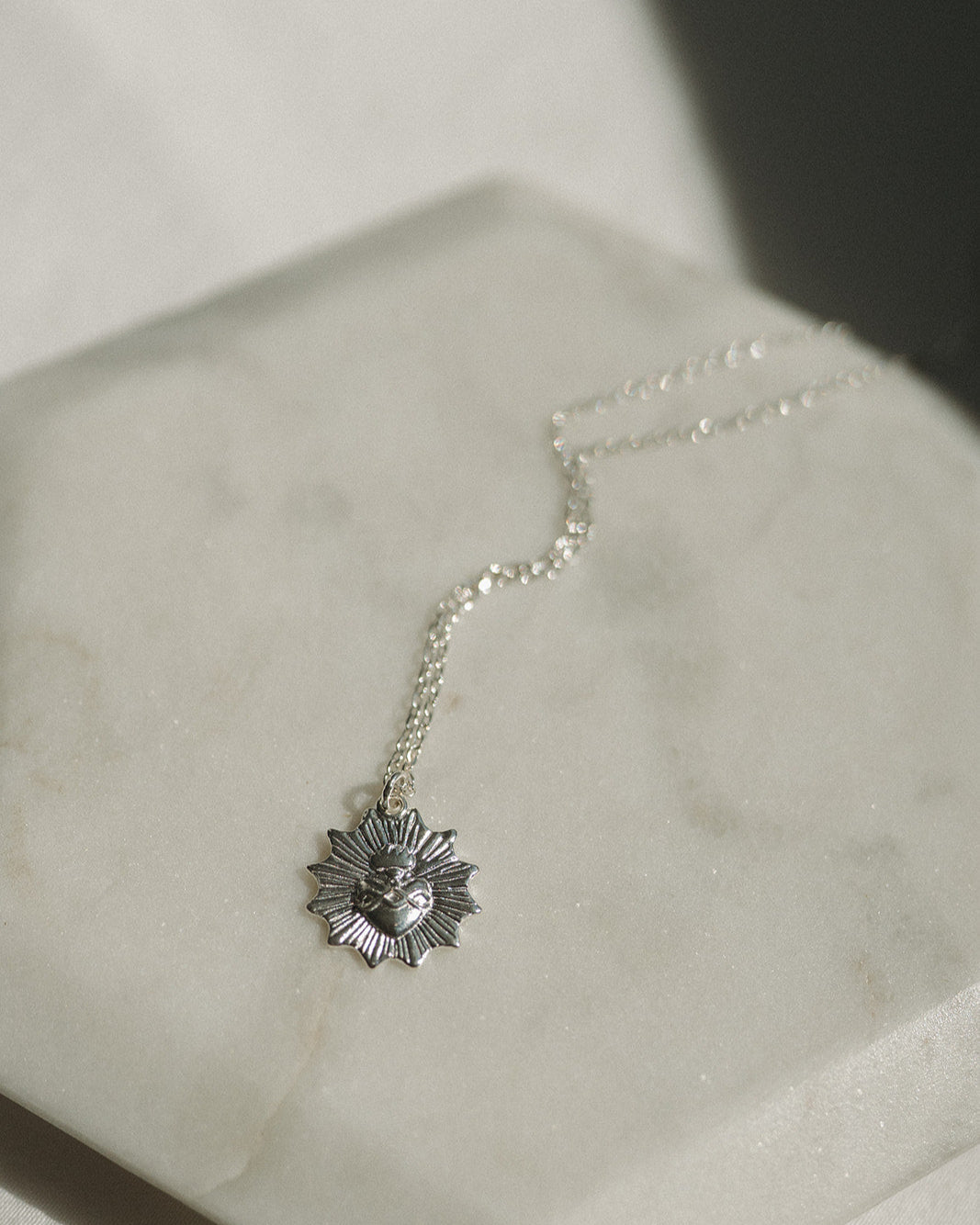 Dainty Sacred Heart Necklace