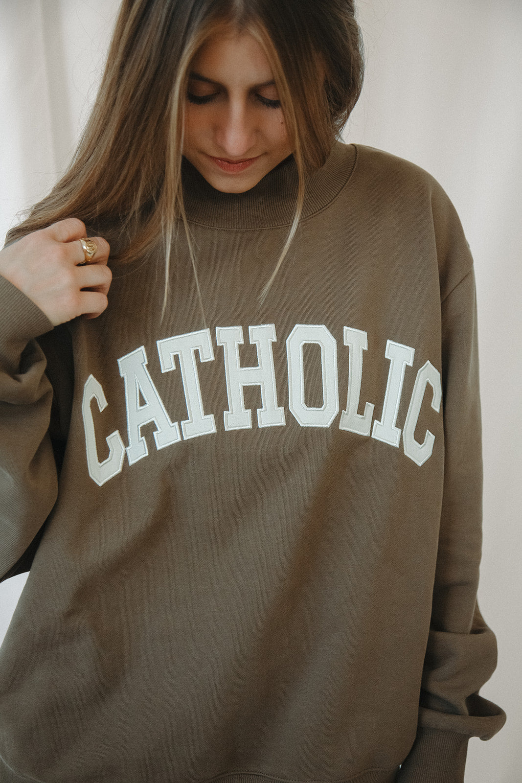 Catholic Varsity Mockneck Sweatshirt