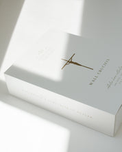 Product shot of modern wall crucifix box