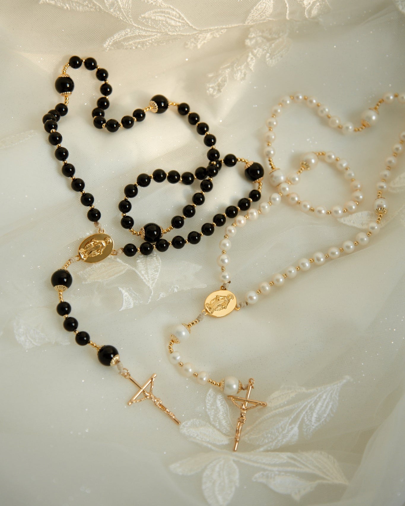 Bride & Groom Rosary Set