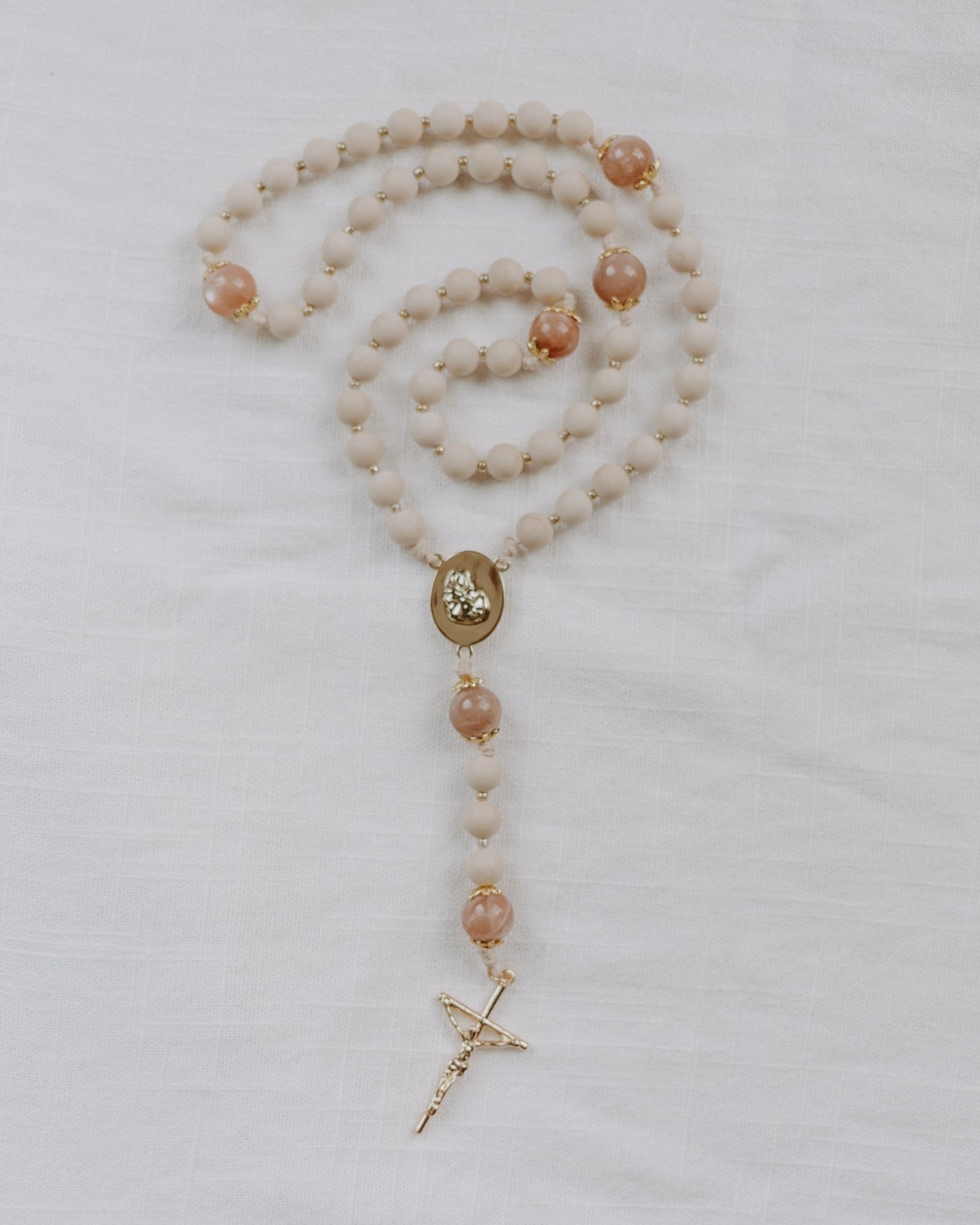 Madonna rosary styled product photo